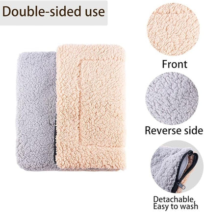 Self Heated Dog Mat Advanced Extra Warm Thermal Pet Warming Pad for Indoor Outdoor Pets with Removable Cover Non-Slip Bottom Washable Non Electric Self Warming Dog Bed, 27 * 35inch