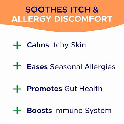 Dog Allergy Relief Chews — Anti-Itch Skin & Coat Supplement: No Fillers, Just Flavor - Itchy Skin Relief Treatment w/Omega 3 Fish Oil - Itching&Paw Licking - Dry Skin&Hot Spots - Made in USA - 180Ct
