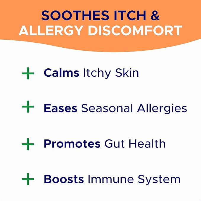 Dog Allergy Relief Chews — Itch Relief Skin & Coat Supplement: No Fillers, Just Flavor - Itchy Skin Relief Treatment w/Omega 3 Fish Oil - Itching & Paw Licking, Dry Skin & Hot Spots -Made in USA-180Ct