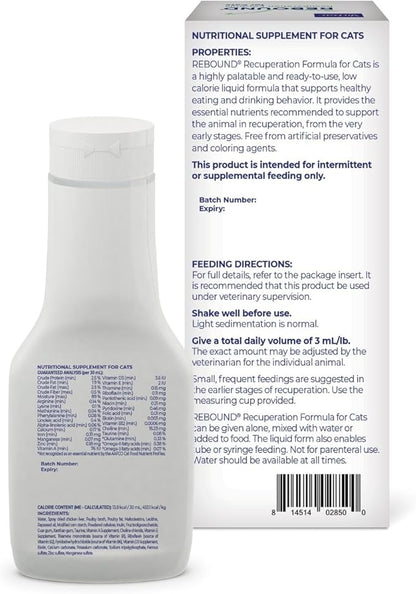 Virbac REBOUND® Recuperation Formula for Cats - Promotes the restoration of healthy digestion, hydration, and nutrition