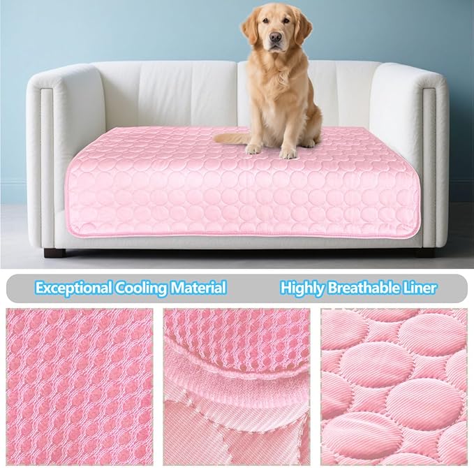 Dog Cooling mat, 59’’×40’’Washable Cooling Pad for Dogs, Large Dog mat Designed for Summer, Breathable and Easy to Carry pet mat for Dogs, Cats and Pets