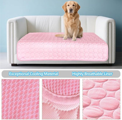 Dog Cooling mat, 59’’×40’’Washable Cooling Pad for Dogs, Large Dog mat Designed for Summer, Breathable and Easy to Carry pet mat for Dogs, Cats and Pets