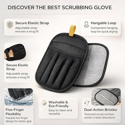 2 PCS Pet Hair Removal Glove for Cats and Dogs - Electrostatic Pet Hair Remover Glove, Reusable Brush Pet Hair Remover for Couch, Carpet, Car Seat & Laundry