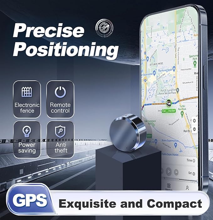Mini GPS Tracker for Vehicles: Tracker Device for Vehicles No Subscription No Monthly Fee Car Tracker Device Hidden Magnetic Real-Time Tracking for Cars Kids Dogs (GF11-N2)
