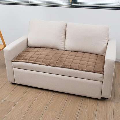 Couch Cover for Dogs Washable Pet Bed Fuzzy Pet Couch Covers Nonslip Couch Slipcover for Dogs, Kids, Pets Friendly Sofa Cover Loveseat Covers (Brown, 21''x51''/Rectangular)