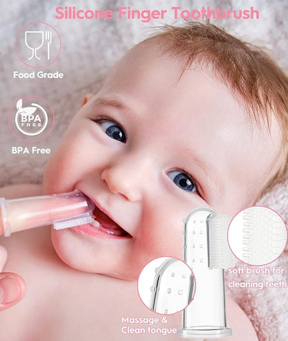 Baby Healthcare and Grooming Kit, Safety Newborn Nursery Baby Care Kit, with Hair Brush Comb, Nail Clipper, Thermometer, Pacifier Clip, Baby Registry Search, Baby Girl Boy Newborn Essentials