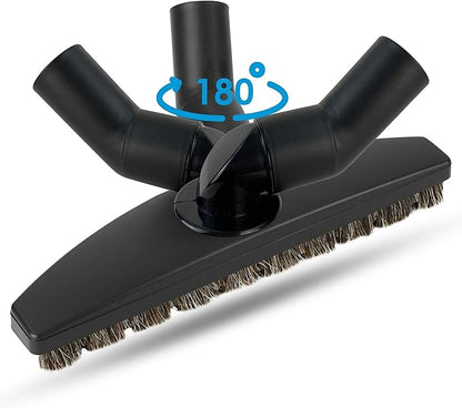 1.25” Vacuum Cleaner Attachment Accessories, Deluxe Floor Brush, Dust, Crevice Tool, Turbo Brush, Upholstery, Fits Shop Vac, Oreck, Bissell, Hoover, Shark, Kirby, Rainbow (5-Pack Turbo)