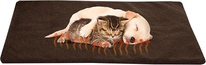 PETMAKER Small/Medium Self Warming Thermal Crate Pad-25x18-Chocolate,Brown