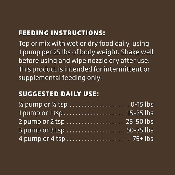 Amazon Basics Wild Alaskan Salmon Oil - Skin and Coat Support, Omega 3 Supplement for Dog and Cat, 8 fl oz (Previouly Wonder Bound)