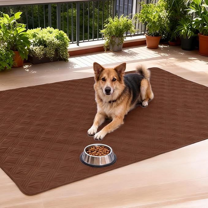 hyha Waterproof Dog Blanket, Reversible Pet Bed Blanket, Soft Sofa Couch Cover for Dogs Washable, Waterproof Pet Couch Covers for Sofa Puppy Cats Furniture Protector(30"x53", Brown/Beige)