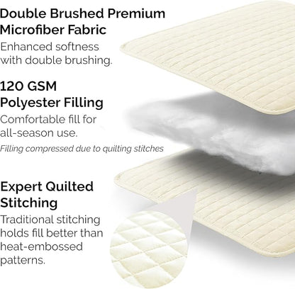 Southshore Fine Living, Inc. Full/Queen Size Quilt Bedding Set, Wrinkle-Free Stain & Pet Hair Resistant Bedding, Coverlet Bedspreads Queen Size/Full Size Bedspread with 2 Pillow Shams, Cream