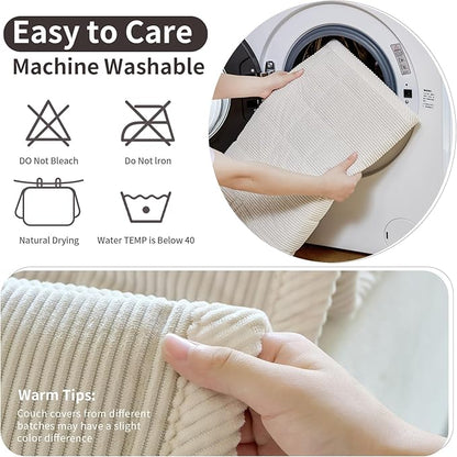 Couch Covers for Dogs Washable, Non Slip Couch Covers for Loveseat Sofa Pet Friendly, Soft Fuzzy Sofa Covers for Pet, Dog Couch Cover Furniture Protector(1PC,Beige White,27.6"x70.9")