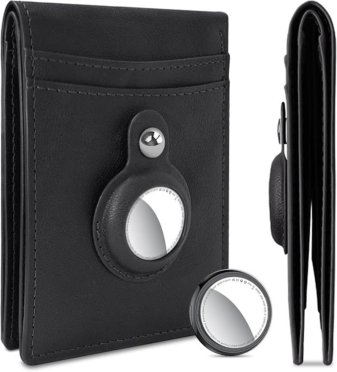 Air Tracker Tag 1-Pack (Black), Tukio Bluetooth 5.3 Tracker Tag for Apple Find My App(iOS Only), Replaceable Battery, 100dB Alarm Sound, Item Locator Smart Tag for Wallets, Keys, Bag, Luggage and More