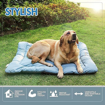 CHEERHUNTING Camping Dog Bed Pet Bed 40”X32”, Outdoor, Waterproof, Washable, Water-Resist, Large, Durable, Portable Travel Pet Mat