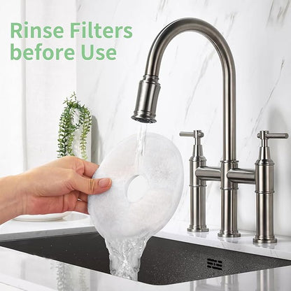 8 Pack Cat Water Fountain Replacement Filters Fit for 3L Flower Water Dispenser Automatic Pet Dog Cat Fountain Filter