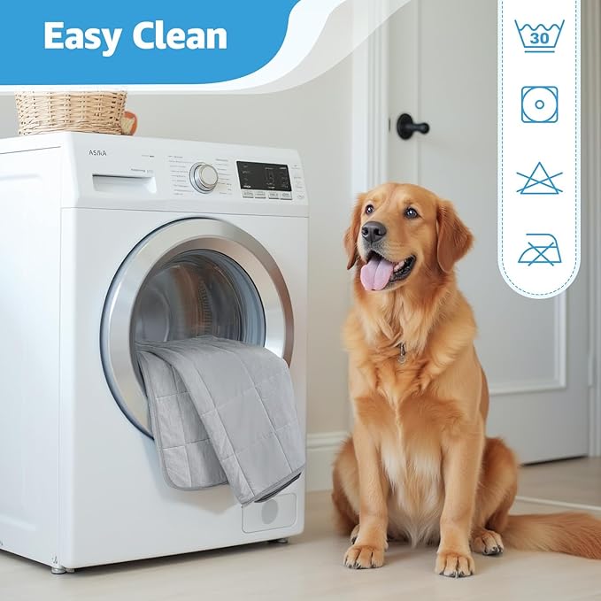 Dog Cooling Blanket, 0.4 Q-MAX Cooling Blanket For Large Dogs Washable, Cool To Touch Dog Blankets For Bed Cover, Soft Lightweight Cooling Dog Blanket Help Your Pet Sleep Well In Summer (43"×55"/Grey)