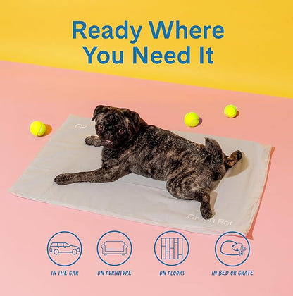 The Green Pet Shop Dog Cooling Mat Cover - Extra Small, Nude/Pink - Protect Your Cool Pet Pad from Dirt & Damage - Machine Washable