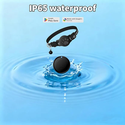 Pet Tracker,GPS Collar for Cats,Smart tag,Waterproof Compatible with Find My,No Monthly Fee,Advanced Tracking Solution Smart Collar for Pet Safety Ideal Small Large Cats(iOS User)
