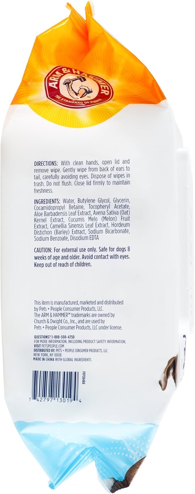 Arm & Hammer for Pets Hypoallergenic Wipes for Dogs - Best Odor Eliminating Waterless Cleaning for Dogs & Puppies, Unscented, 100 Count (Pack of 4)