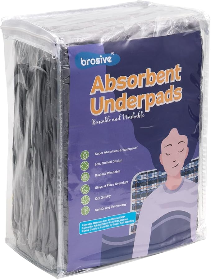 Hide Stains Extra Large Incontinence Pads (36x72 Inch), Heavy Absorbent, Waterproof, Washable Bed Protector for Adults & Pets