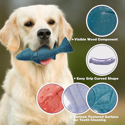 Kimee Dog Toys for Aggressive Chewers, 3 Pack Indestructible Dog Chew Toys, Super Chewer Toys with Tough Nylon Bacon Flavor for All Breed Sizes, Teeth Cleaning & Training, Boredom Relief