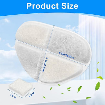6+6 Pack Filter & Pump Sponges Dog Water Fountain Filters Replacement Compatible with FEELNEEDY 7L/1.8Gal Drinking Water Fountains(FN-W05), Cat Fountains Filter for Pet Automatic Bowl Dispenser