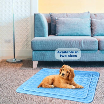 2026 Upgraded Washable Dog Cooling Mat Ice Silk Cooling Mat for Dogs Pet Self Cooling Pad Blanket Dog Cooling Pad (Q-Max>0.4) for Indoor & Outdoor Car Seats (Blue, 40x28 in)