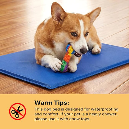 Veehoo Waterproof Dog Bed Crate Pad for Small Medium Dogs, Dog Kennel Pad Outdoor Bed Washable Kennel Mat for Dogs, Puppy Crate Bed, Post Surgery Recovery & Training