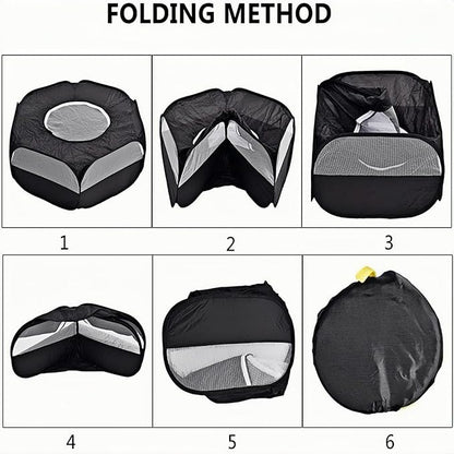 Small Animal Playpen,Popup Playpen,Portable Pet Tent,Foldable,Chicken brooder,Hamster/Dog/Cat/Rabbit/Guinea Pig/Chick Pet Cage Tent with Zipper Cover,Waterproof Black