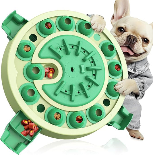 KADTC Dog Puzzle Toy, Large Size, 3 Levels of Step-by-Step Challenge, 4 Ways to Play Beginner to Advanced Slow Feeder & Mental Stimulation for Smart Dogs Enrichment Toys