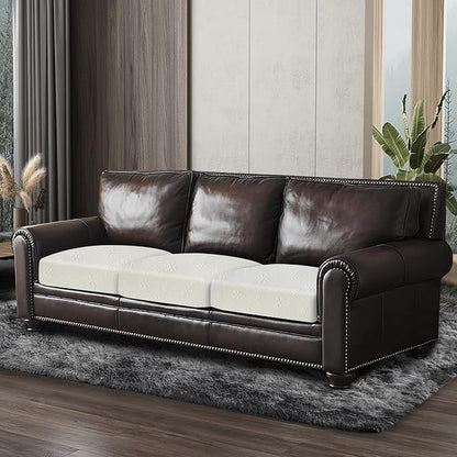 ANARACHON Couch Cushion Covers Sofa Seat Slipcovers Sets Couches Furniture Protector for Sectional Armchair Loveseat Pets Kids Stretch Milk Silk Fabric (3 Cushion Sofa, Snow Beige)