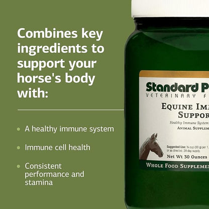 Standard Process Inc. Equine Immune Support - Dietary Supplement for Equine Health - Immune System Support with Vitamin A & Whey Protein - Whole-Food Based Horse Supplement - 850 g