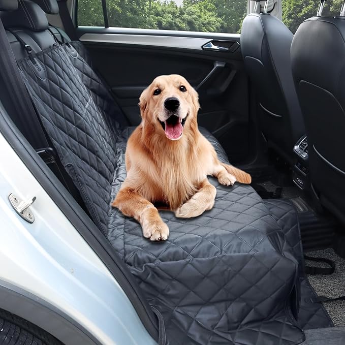 Viaviat Dog Car Seat Cover,Pets Back Seat Extender,600D Heavy Durable 100% Waterproof Scratchproof Soft Dogs Hammock, Nonslip Backseat Protector for Cars Trucks SUVs