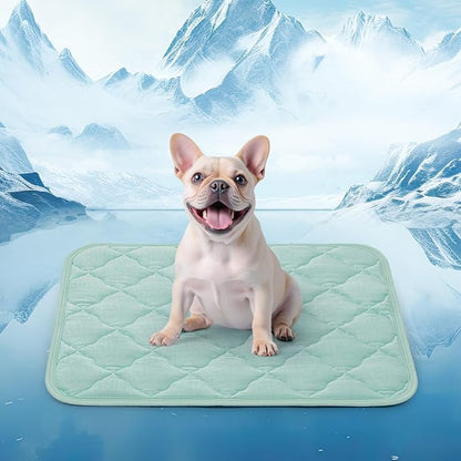 LOOBANI Dog Cooling Mat for Small Medium Dogs - 28" x 22" Pet Cooling Pad for Cats with Non-Slip Bottom, Portable Washable Cool Mat in Outdoor Summer, Couch, Bed, Kennels and Floor