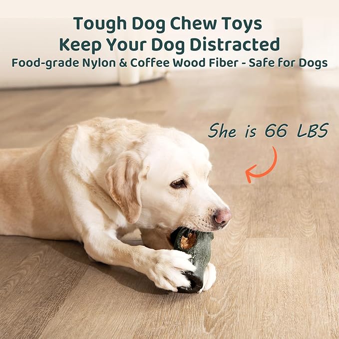 MENGJINGO Interactive Dog Toys for Aggressive Chewers, Long-Lasting Frozen Dogs Treat Holder to Keep Them Busy, Indestructible Dog Enrichment Toys - Reduce Anxiety, Safe for Large/Medium Breed