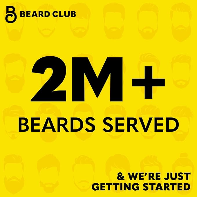 The Beard Club Brush, Comb, Pick and Scissors Grooming Kit for Men's Beards and Mustaches - Gift Set