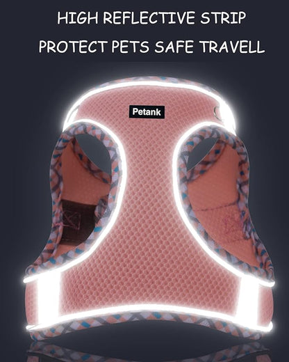 Petank Dog Harness for Small Medium Dogs No Pull, Puppy Harness and Leash Set, Step in Dog Harness for Walking, Running, Training, Small Dog Vest(Green, S)
