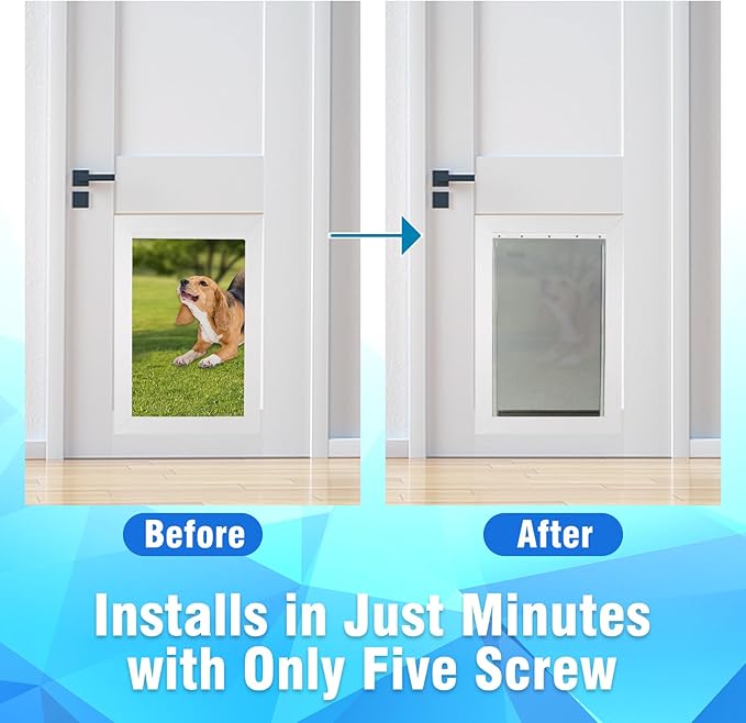 AMZOO Large Replacement Dog Door Flap Compatible with PetSafe Dog Door Measures 16 7/8” x 10 1/8” PAC11-11039