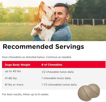 Nutri-Vet Hip & Joint Chewable Dog Supplements - Formulated with Glucosamine & Chondroitin for Dogs - 90 Count (Pack of 2)