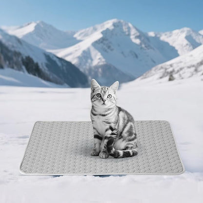 Soulbond Cooling Mat for Small Dogs - 25"x35" Washable Cooling Pad for Dogs & Cats, QMAX>0.3, Anti-Slip Bottom, Portable Summer Cool Pet Bed Pad for Outdoor/Indoor/Cars/Travel Use, Dark Gray