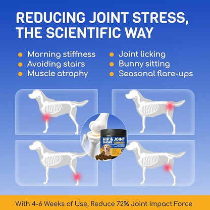 Glucosamine for Dogs 180pcs Joint Support Supplement Dog Hip and Joint Chondroitin Chews Treats with MSM Hemp Dog Joint Pain Relief Mobility Supplements