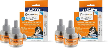 ThunderEase Dog Calming Pheromone Diffuser Refill,Powered by ADAPTIL,Vet Recommended to Relieve Separation Anxiety,Stress Barking& Chewing,and The Fear of Fireworks & Thunderstorms 60 Day,(Pack of 2)