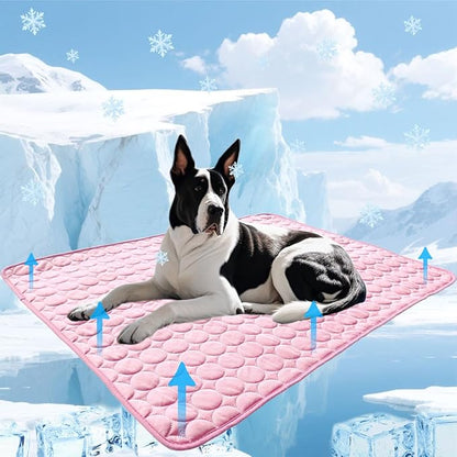 Dog Cooling mat, 59’’×40’’Washable Cooling Pad for Dogs, Large Dog mat Designed for Summer, Breathable and Easy to Carry pet mat for Dogs, Cats and Pets