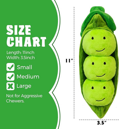 Hide and Seek Dog Toys, Interactive Squeaky Plush Puzzle Toy with Crinkle, Dog Enrichment Toys for Boredom & Stimulation, for Small Medium Dogs, Non-Aggressive Chewers(Pea Balls, Pack of 3)