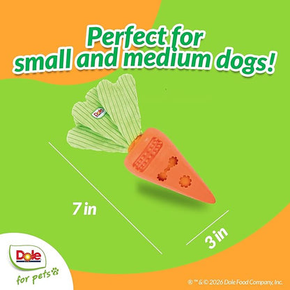 Dog Puzzle Toy with Crinkle Squeak Insert, Dog Enrichment Toys, Carrot Dog Treat Toy, Great Mental Stimulation for Dogs