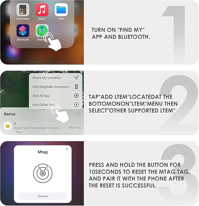 Mini GPS Tracker for Vehicles No Monthly Fee Magnetic GPS Tracker Full USA Coverage Hidden Car Locator Works with Apple Find My(iOS Only) with Magnetic Waterproof Case. (White)