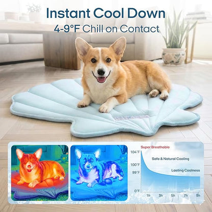 Vagascape Dog Cooling Mat, Washable Pet Cooling Mat, 55" x 45" Thick & Durable Large Cooling Mat for Dogs, Portable Foldable Premium Cooling Pad for Indoor, Outdoor, Travel, Camping, Patio and Beach