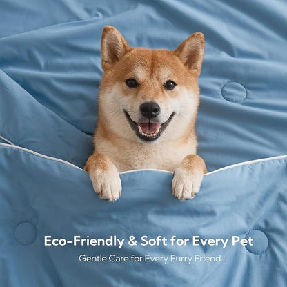 Soulbond Cooling Blanket for Medium Dogs - Q-MAX>0.45, Washable Cool Pet Cats Throw Blanket for Hot Weather, Self-Cooling Soft Dog Mat for Bed Crates Couch Sofa Cars(29"x40", Ocean Blue)