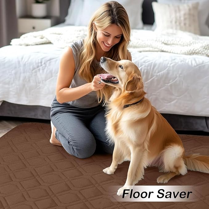 hyha Waterproof Dog Bed Blanket, Soft Pet Blankets, Waterproof Couch Cover for Dogs, Reversible Sofa Covers Washable for Furniture (40x80 Inch, Brown/Brown)