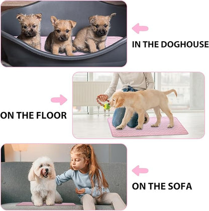 2026 Upgraded Dog Cooling Mat Large Cooling Pad-Q-Max>0.4 Summer Pet Bed for Dogs Cats Kennel Pad with Chill Cool Fiber,Breathable Portable Pet Self Cooling Blanket Machine Washable,22"x28"